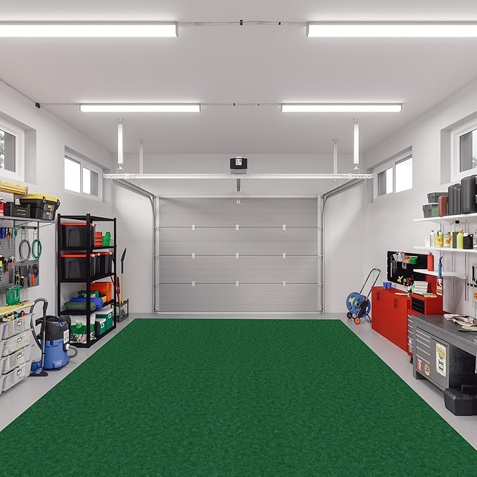 Ottomanson 6'6" x 30' Hallway Runner with Scraper Pile - Extra Durable Non-Slip Rug Mat for Indoor & Outdoor Use - Ideal for Kitchen, Entryway & Garage - High-Traffic Carpet, Green