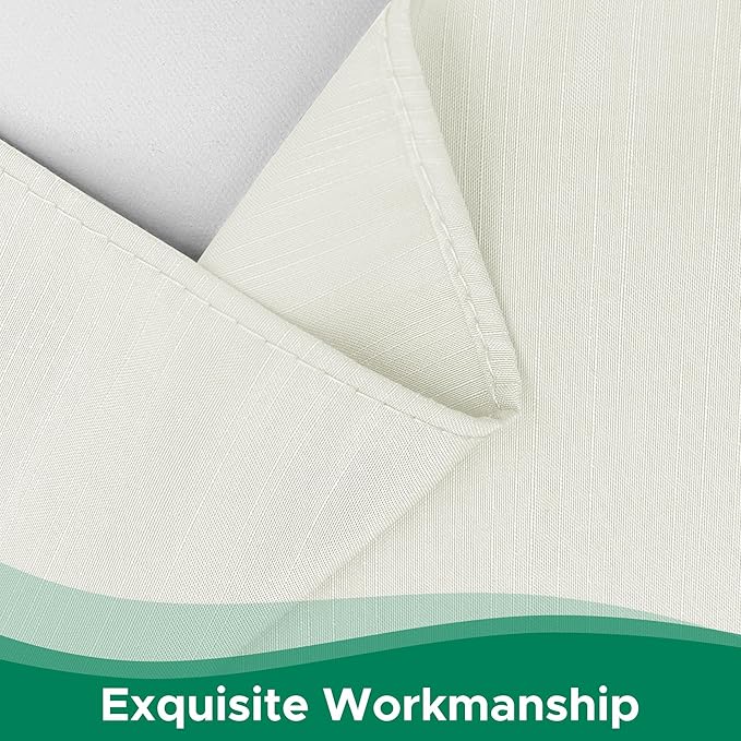 Biscaynebay Wrap Around Bed Skirts for King & Cal King Beds 18" Long Drop, Ivory Adjustable Elastic Dust Ruffles Easy Fit Wrinkle Resistant Silky Luxurious Fabric Machine Washable