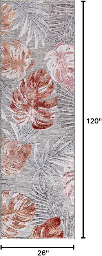 CAMILSON Runner Outdoor Rugs Oriental Retro Traditional Floral Medallion Area Rug 2x10 Non-Shedding Stain Resistant Indoor Carpet for Bathroom Hallway Kitchen Office (2 x 10 / Multi Color)
