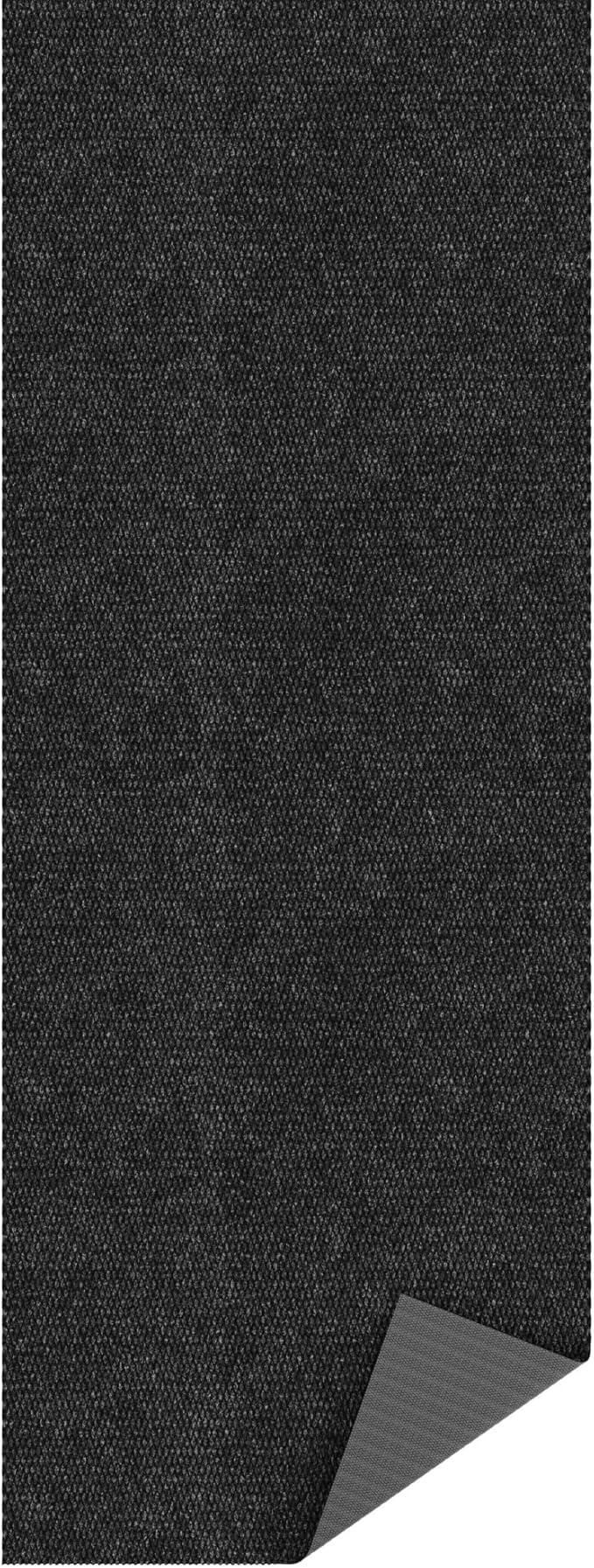 Ottomanson Commercial Scrape Rib Entry Mat – Heavy Duty Ribbed Floor Mat for High Traffic – Non Slip Rubber Back, Waterproof – Indoor Outdoor Use for Offices, Schools, Lobbies, 2'7" x 13', Black