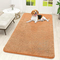 OLANLY Dog Door Mat for Muddy Paws 59x32, Absorbs Moisture and Dirt, Absorbent Non-Slip Washable Doormat, Quick Dry Chenille Mud Mat for Dogs, Entry Indoor Entryway Carpet for Inside Floor, Orange