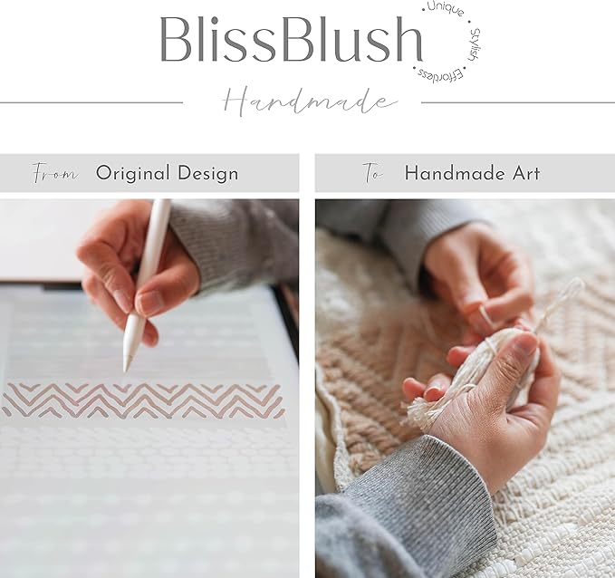 BlissBlush Decorative Lumbar Throw Pillow Cover 12x20 Combo Set of 2 Cream Neutral White Rectangular Boho Accent Pillowcase Farmhouse Cushion for Couch Sofa Bedroom Living Home Décor Cover ONLY
