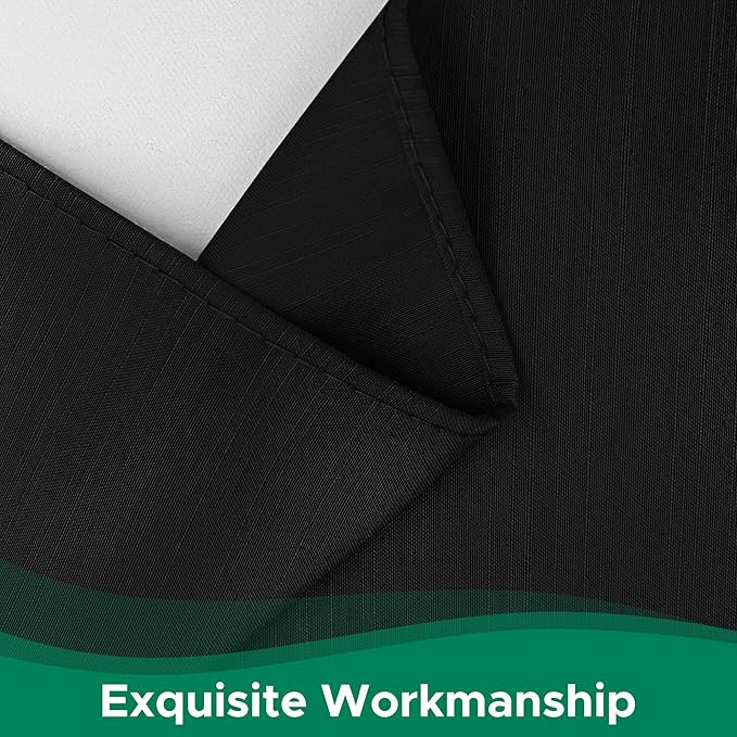 Biscaynebay Wrap Around Bed Skirts for King & Cal King Beds 21" Drop, Black Adjustable Elastic Dust Ruffles Easy Fit Wrinkle Resistant Silky Luxurious Fabric Machine Washable