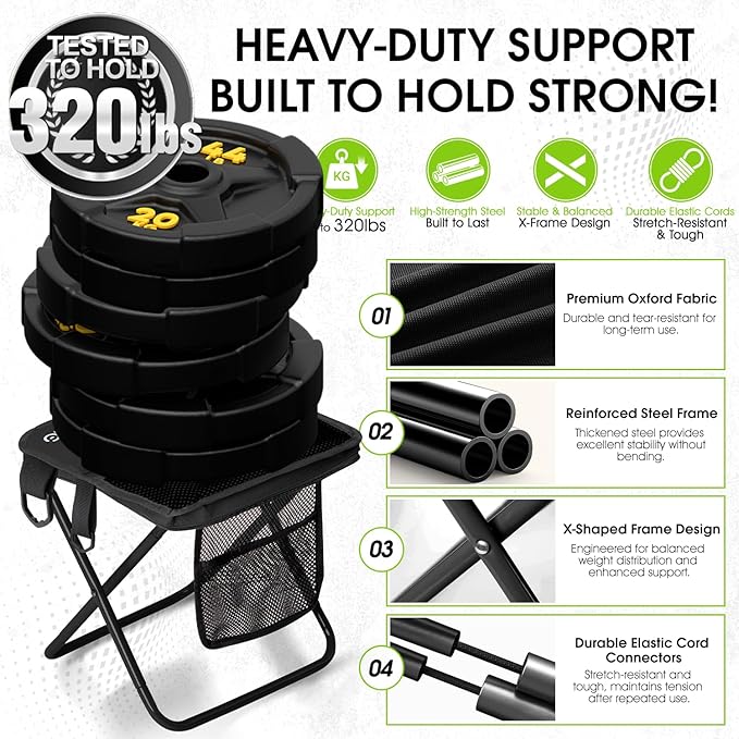 Camping Stool Upgraded Foldable Stool, Aluminum Alloy Bracket, 6 Ways to Carry Portable outdoorfolding Chair with Pocket for Queuing, Fishing,Hiking Tours, BBQ, Parties, Outdoor Camping Accessories