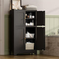 YAUWOH Bathroom Floor Cabinet, Metal Storage Cabinet