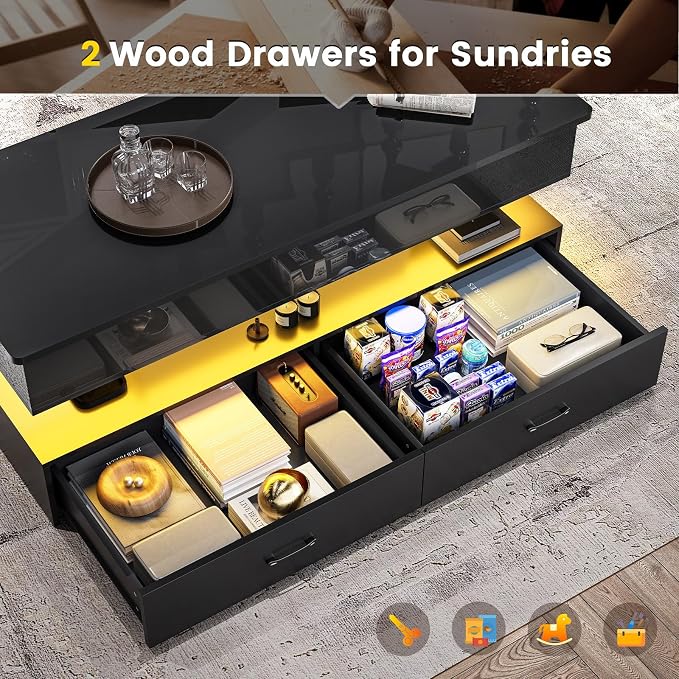 SEDETA 47.2" Lift Top Coffee Table, Coffee Tables