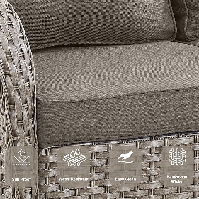 Belord 6 Pieces Wicker Patio Furniture Set