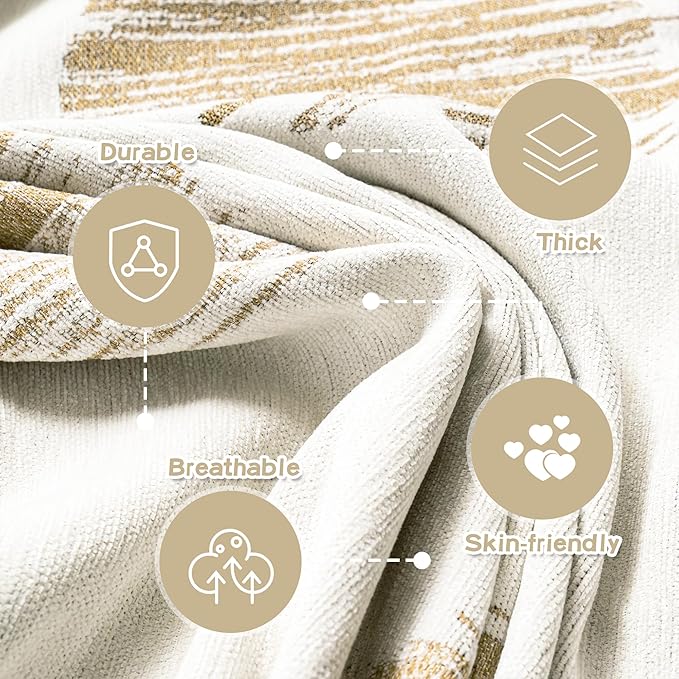 MEETSKY Couch Cover Sofa Slipcover Couch Protector Covers for Sectional Sofa,Universal Fit for Couch 2 Seat, Thick Washable Soft Touch for Pets, 71" x 134", Khaki