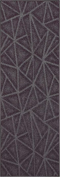 Furnish my Place Geometrical Pattern Indoor/Outdoor Refine Purple Rug, Abstract Area Rug, Runner Rug, Hallway Entry Carpet, Contemporary Rug for Living Room, Dining Room, Made in USA - 4' x 12'