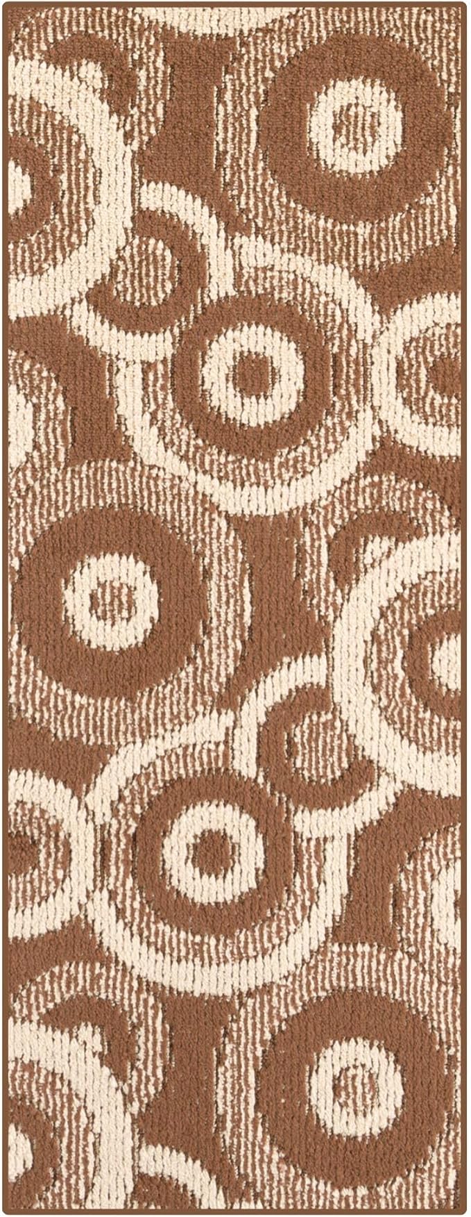 Custom Size Long Brown Hallway Runner Rug | Cut to Length 2'3" x 14' (Runner) | Non-Slip & Machine Washable | REMNAZ