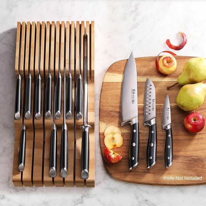 Cangshan Bamboo In-Drawer 15-Slot Knife Organizer Block