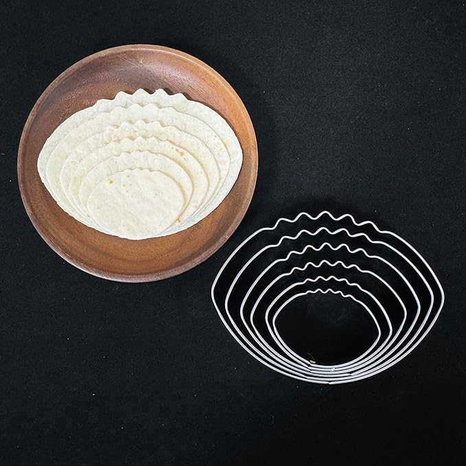 Auktosmn Football Cookie Cutter Set-6 Piece-4.5" 4.0" 3.5" 3.0" 2.5" 2"-Dishwasher Safe-Sports Cookie Cutters Bread and Fondant Baking Molds for Party