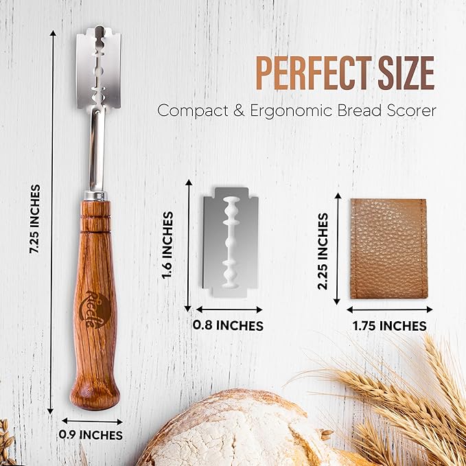 RICCLE UFO Bread Lame, Sourdough Scoring Tool, 15 Blades with Storage Cover