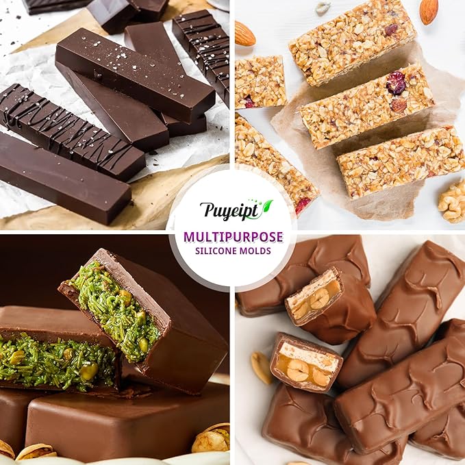 Puyeipt Granola Bar Molds, 2 Pack, 16 Cavities