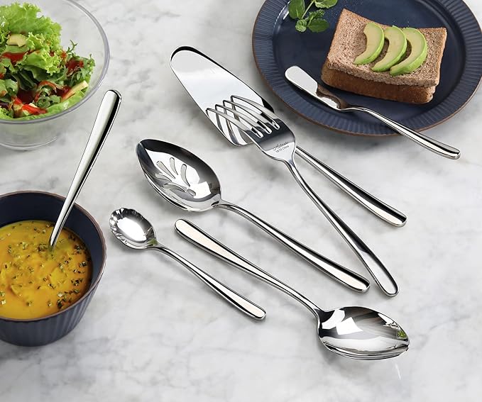 Artaste Rain II Forged 18/10 Stainless Steel 7-Piece Hostess Flatware Set