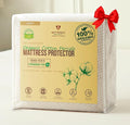 Deluxe Cooling Waterproof Organic Mattress Protector Queen - Organic Cotton Percale Breathable Mattress Pad Cover - Naturally Cool for Hot Sleepers – Soft Natural Comfort