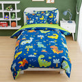 SANDJEST Dinosaur Design Duvet Cover Sets Twin Size for Kids Boys, Include 1 Comforter Cover 68x86 Inches and 1 Pillowcase 20x26 Inches, Comforter Not Included, Gift for Christmas Birthday