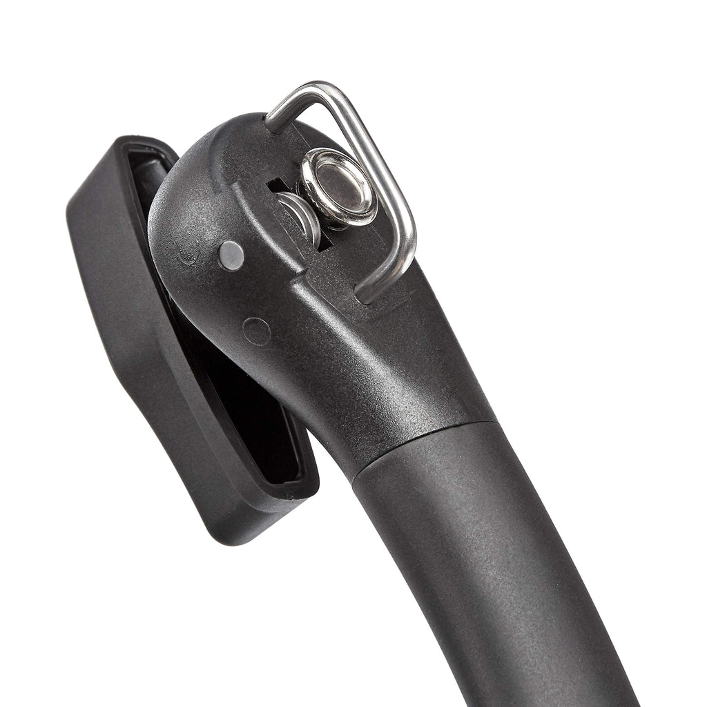 Amazon Basics Manual Can Opener, Easy to Use, Hand Held with Soft Grip Single Handle, Clean Cutting, Large, Black