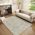 Washable Area Rugs 5'x7' Non-Slip Vintage Boho Distressed Fade Resistant Low Pile Carpet for High-Traffic Living Room, Bedroom & Dining Room
