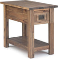 SIMPLIHOME Monroe Narrow Side Table – 14 inch Wide Solid Acacia Wood Narrow End