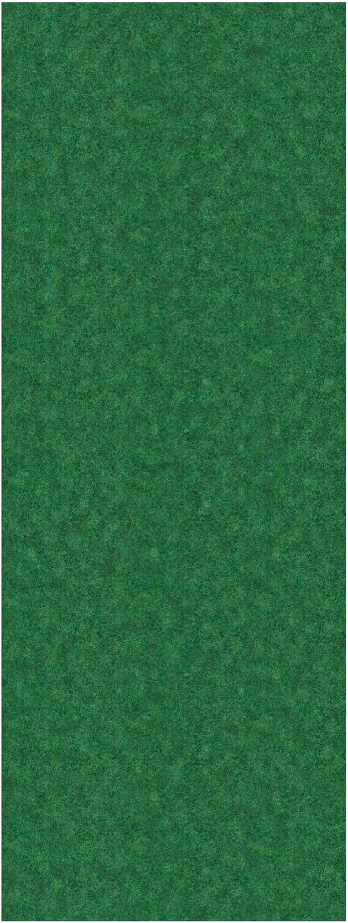 Ottomanson 2'7" x 49' Hallway Runner with Scraper Pile - Extra Durable Non-Slip Rug Mat for Indoor & Outdoor Use - Ideal for Kitchen, Entryway & Garage - High-Traffic Carpet, Green