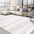 Nakagishi Area Rugs 9x12 Living Room: Washable Boho Large Neutral Modern Soft Farmhouse Rug Stain Resistant Indoor Non-Slip Accent Carpet for Bedroom Nursery Kids Playroom Office Dining Room- Gray