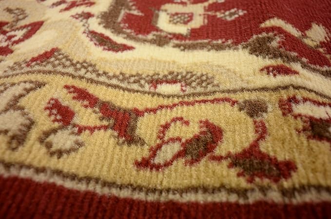Unique Loom Reza Collection Traditional Persian Style Area Rug, 3 ft x 16 ft 5 in, Burgundy/Ivory