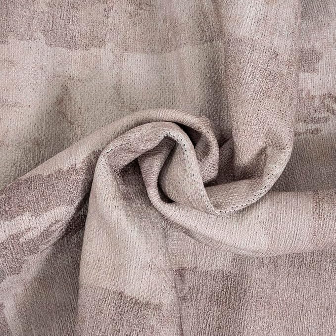 GLN Rugs Contemporary Collection - Machine Washable Area Rug, Contemporary Washable, Non Slip, Low Pile Chenille Rug, Living Room, Bedroom, Kitchen Rug (2'6" x 7' Abstract Tan)