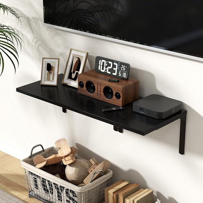Fun Memories Floating Shelves for Wall, 12 Inch Deep Floating Shelves Set of 2