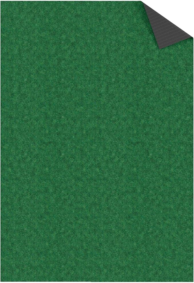 Ottomanson 6'6" x 46' Hallway Runner with Scraper Pile - Extra Durable Non-Slip Rug Mat for Indoor & Outdoor Use - Ideal for Kitchen, Entryway & Garage - High-Traffic Carpet, Green