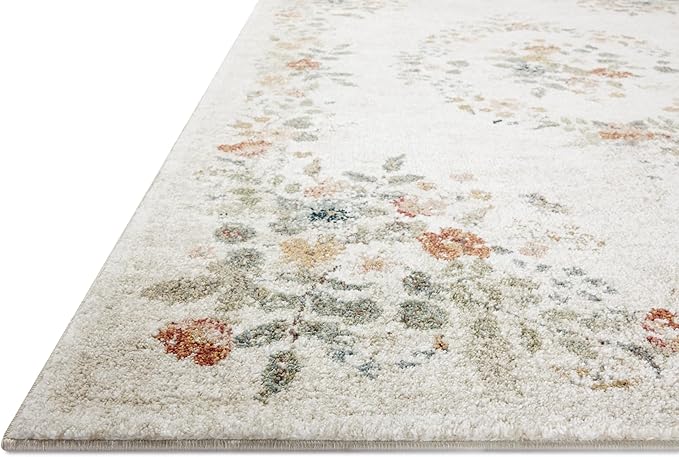 Loloi Rifle Paper Co. Laurel Collection LAU-01 Cream 2'-8" x 10' Runner Rug