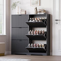 BORNOON Large Shoe Cabinet for Entryway, Tall Narrow Shoe Storage Cabinet with 6 Flip Drawers and Adjustable Shelves, Shoe Rack Cabinet Organizer for Hallway, Foyer, Small Apartment