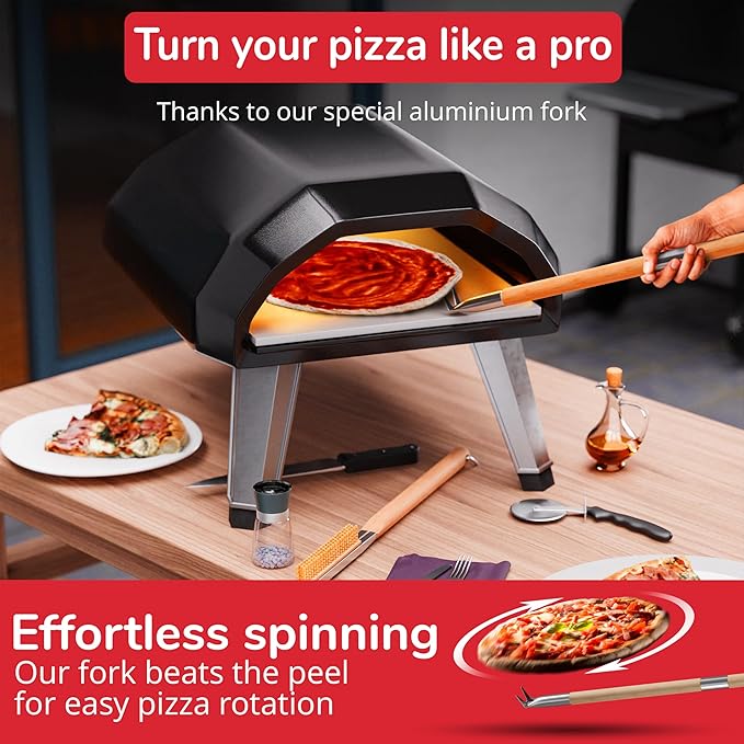 Senwosa Pizza Turner Fork & Bubble Popper Extra Long