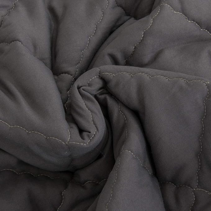NTBAY Down Alternative Toddler Comforter, Lightweight and Warm Solid Color Baby Crib Quilted Blanket, 39x47 inches, Dark Grey