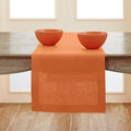 Solino Home Linen Hemstitch Table Runner 108 Inches Long - 100% Pure Linen Pumpkin Table Runner 14 x 108 Inch for Holiday - Classic Hemstitch