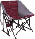 GCI Outdoor MaxRelax Pod Rocker Portable Rocking Chair & Outdoor Camping Chair, Red