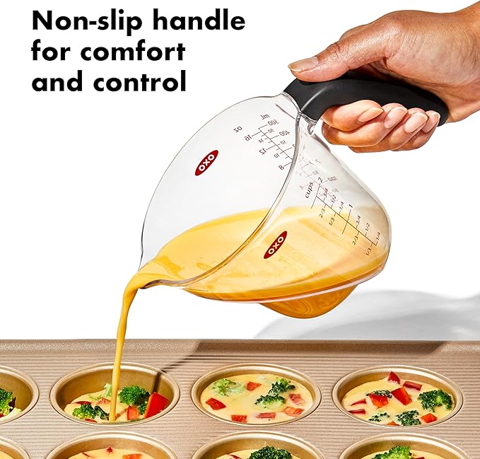 OXO Good Grips Angled Measuring Cups with Markings, Multi Size 3-Piece Set