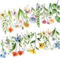 Pre-Strung Flower Garland Wildflower 2PCS Birthday Banner Tea Party Supplies Decorations Butterfly Floral Spring Leaf Daisy Bridal Shower Wedding Gard