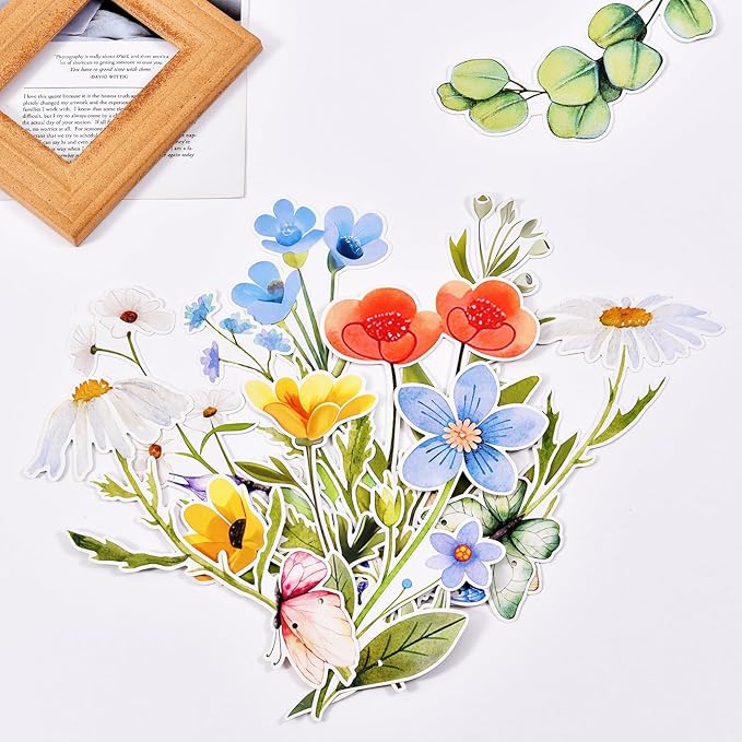 Pre-Strung Flower Garland Wildflower 2PCS Birthday Banner Tea Party Supplies Decorations Butterfly Floral Spring Leaf Daisy Bridal Shower Wedding Gard