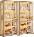 LELELINKY Farmhouse Display Cabinet Set of 2