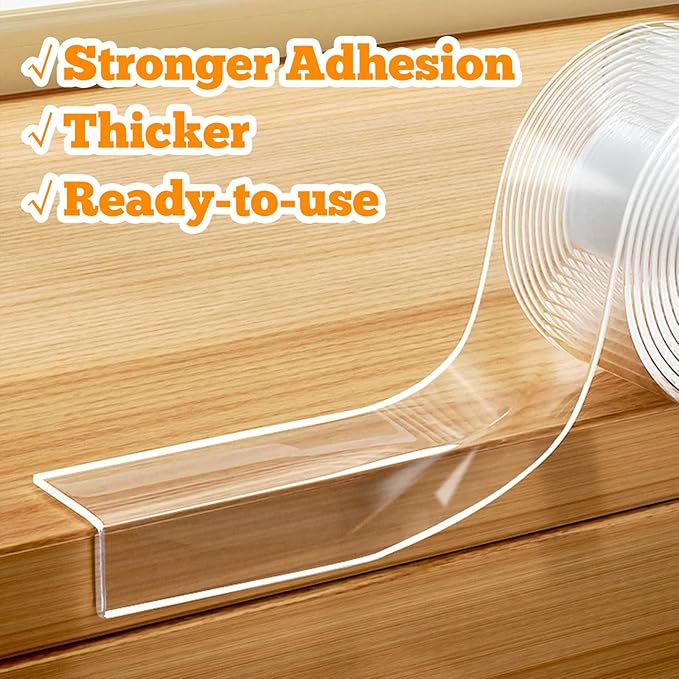 Clear Soft Corner Protectors for Furniture Strip, 2 in x 13.12 FT Edge Bumper