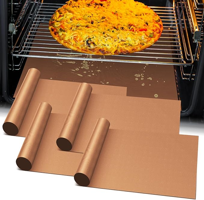 Oven Liners for Bottom of Oven-23.6"x 15.7" Non-Stick Electric Oven Cover for Stovetop,Toaster Oven Drip Liner, Heat Resistant Grill Baking Mat- BPA & PFOA Free Kitchen Accessory to Keep Oven Clean