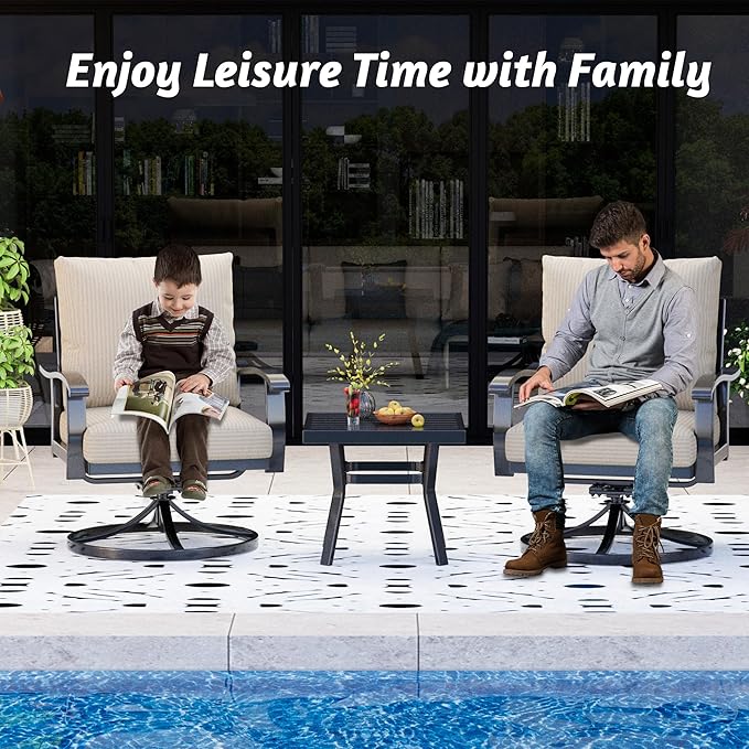 HOMREST Outdoor Swivel Rocker Patio Chairs