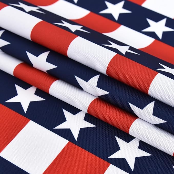 Waterproof July 4th Tablecloth Fabric - Rectangle 58x84 Inch Classic Gingham USA Themed Table Cloth for Indoor/Outdoor Use - Washable Table Cover for Kitchen, BBQs, and Parties
