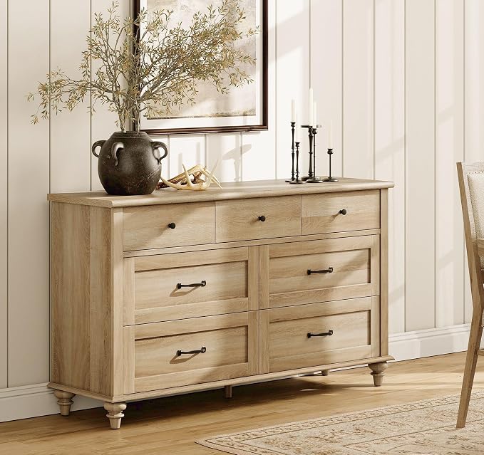 WAMPAT Farmhouse 7 Drawers Dresser