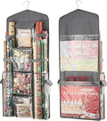 EXLIFBAG Wrapping Paper Storage, Gift Wrap Organizer Holder Double-Sided Hanging Gift Bag Storage Organizer