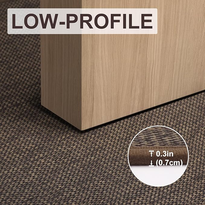 LEKEEPGO Door Mat 36"x59", Non Slip Door Mat Indoor Entrance, Rubber Backing Front Indoor Door Mats Washable Absorbent Low-Profile Doormat Entryway Entry Resist Dirt Inside Door Mats, Brown