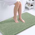 OLANLY Bathroom Rugs 45x27, Extra Soft Absorbent Chenille Bath Rugs, Rubber Backing Quick Dry, Machine Washable Bath Mats for Bathroom Floor, Tub and Shower, Home Decor Accessories, Sage Green