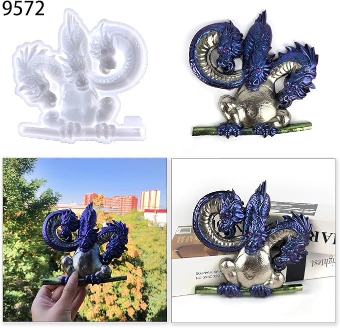 Dragon Series wall Mounted Sign epoxy Resin Silicone Mold 8904+9572+9586