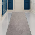 Custom Made Runner Rug Low Pile with Rubber Backing for Kitchen Foyer Hallway Entry Choose Your Length Size 26 Inch Wide Solid and Plain Grey Color (18 feet x 26 inch)